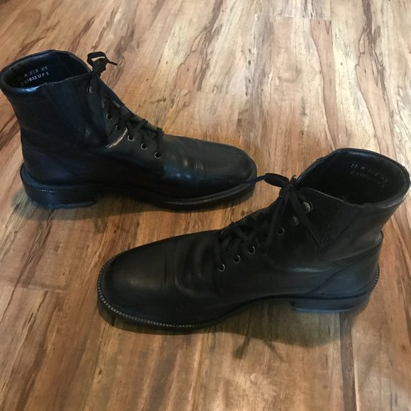 Cole Haan cap toe leather shoes boots size 11 black - Picture 2 of 7